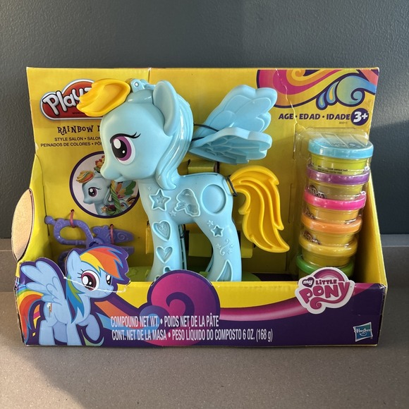 My Little Pony Rainbow Dash Play-Doh Style Salon Mold On Base with Scissor 2014 - Picture 1 of 8